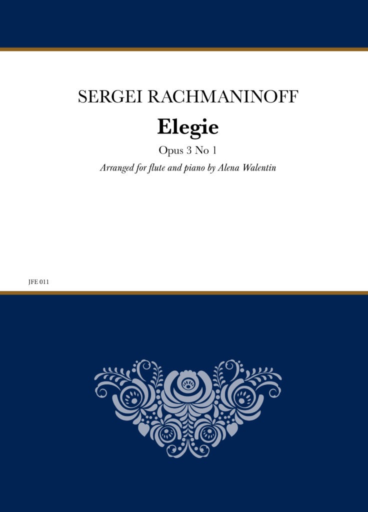 Elégie arranged for Flute and Piano, Op3 No1